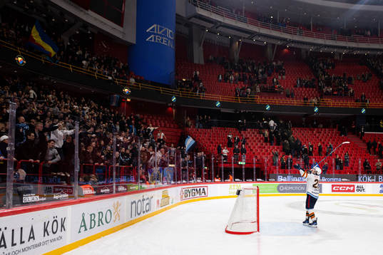 Djurgårdens Liam Öhgren jublar