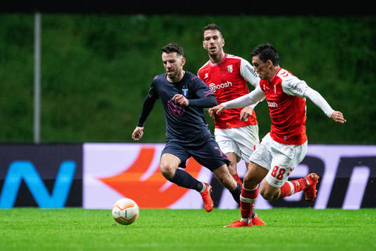 Erdal Rakip of Malmö FF and Andre Castro of Braga