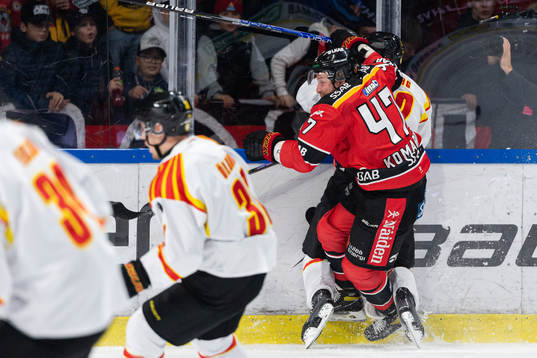 Luleås Leo Komarov och Brynäs Tom Hedberg
