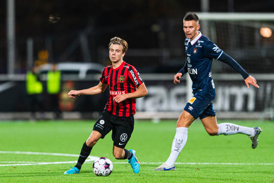 Brommapojkarnas Wilmer Odefalk och Örgrytes Arvid Brorsson