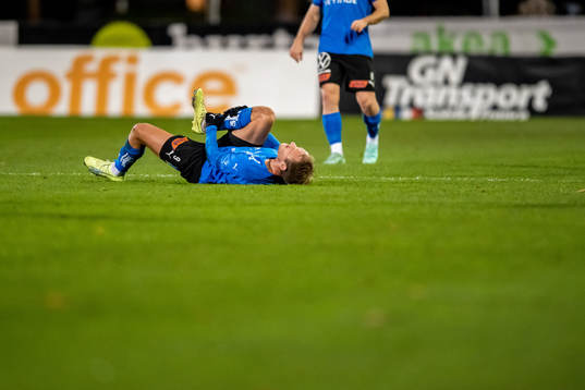 Halmstads Villiam Dahlström  har ont