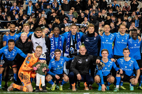 Halmstads spelarna jublar