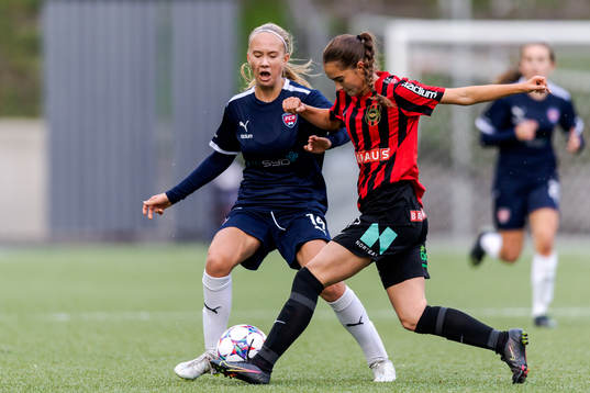 FC Rosengårds Lovisa Yng och Brommapojkarnas Edith Rörsgård