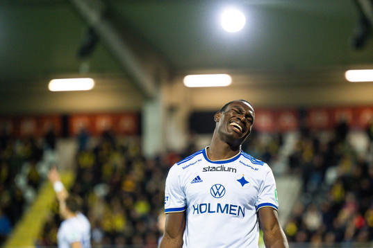 IFK Norrköpings Godswill Ekpolo Egbulu reagerar