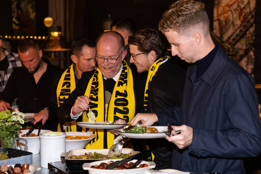 Häckens ordförande Anders Billström, Erik Friberg och Samuel Gustafson