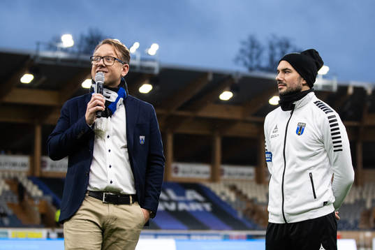 Sirius klubbdirektör Christer Abrahamsson och Karl Larson