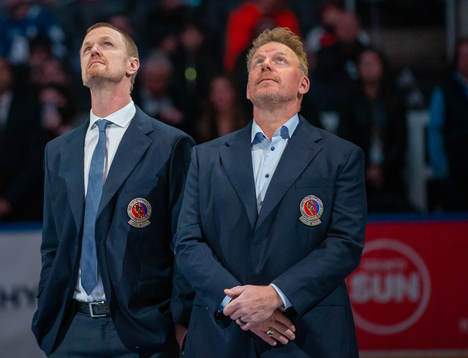 Hockey Hall of Fame Members Henrik Sedin and Daniel