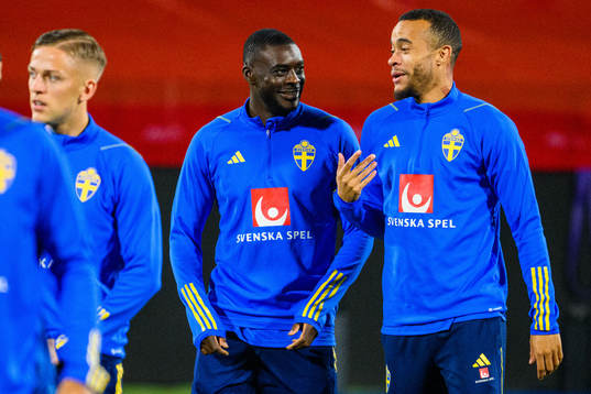 Ken Sema and Robin Quaison of the Swedish national football team