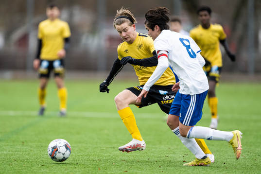Elfsborgs Emilio Ulvholm Scarpelli och Norrköpings Marlon Torrico Ljungstedt