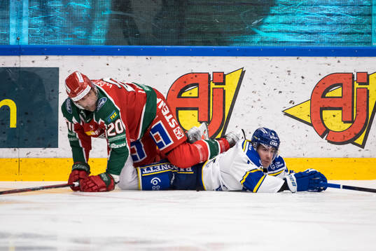 Frölundas Joel Lundqvist och Leksands Carter Ashton
