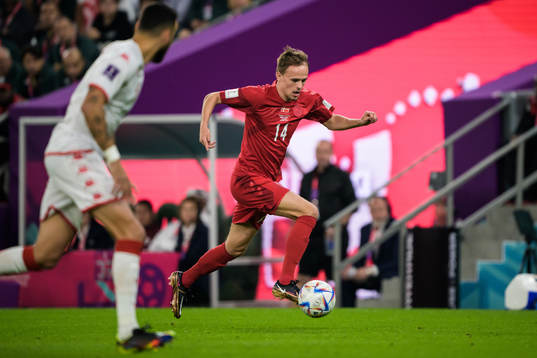 Mikkel Damsgaard of Denmark