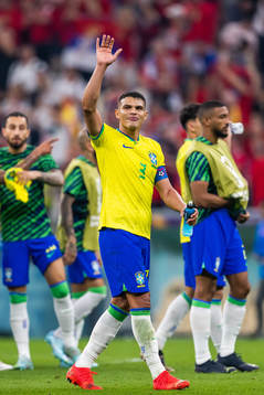Thiago Silva of Brazil celebrates