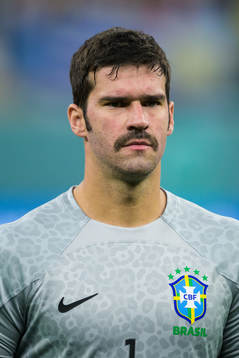 Goalkeeper Alisson of Brazil