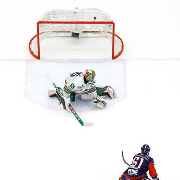 Mål på straff av Linköpings Markus Ljungh förbi Rögles