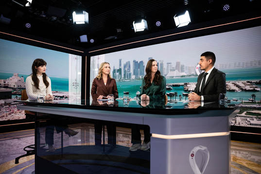 Vicki Blommé, Frida Nordstrand, Lotta Schelin och Siavoush Fallahi