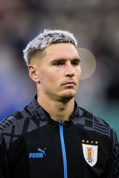 Guillermo Varela of Uruguay ahead of the FIFA World Cup 2022 football match between Portugal and Uruguay on November 28, 2022 in Doha. 