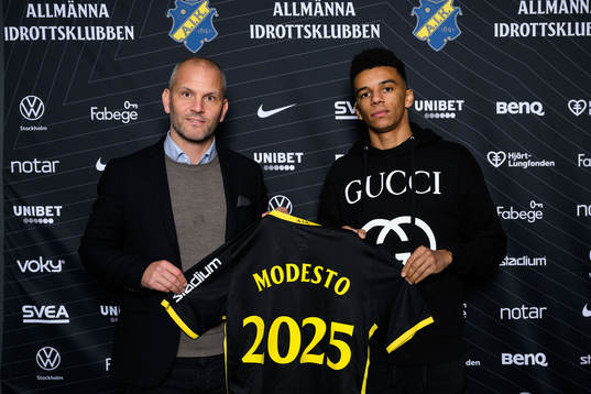 s klubbdirektör Manuel Lindberg och Rui Modesto