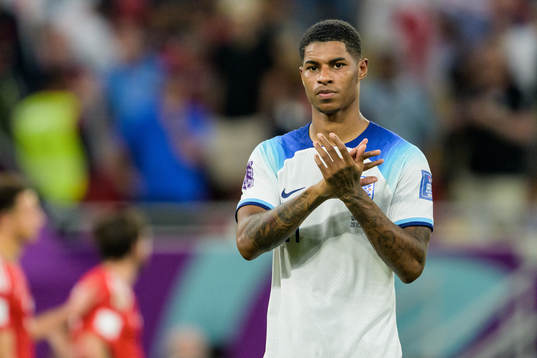 Marcus Rashford of England celebrates