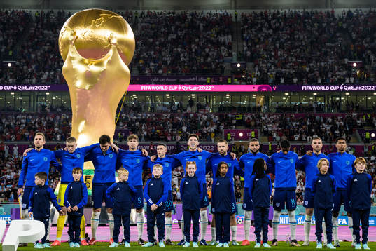 The starting eleven of England