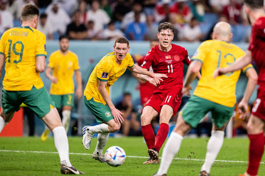 Andreas Skov Olsen of Denmark and Kye Rowles of Australia