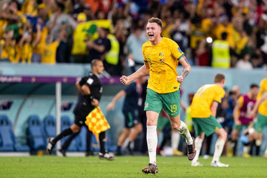 Jonas Wind of Australia celebrate