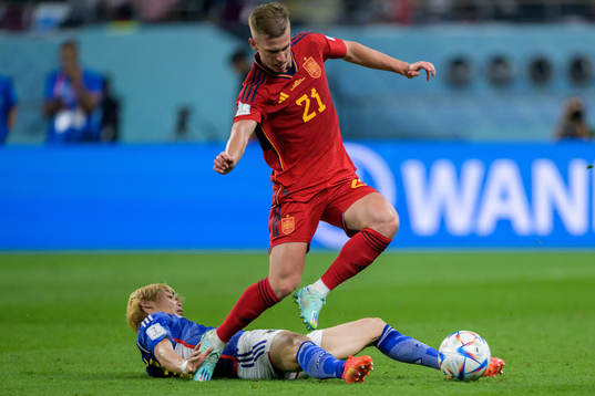 Junya Ito of Japan and Dani Olmo of Spain