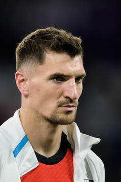 Thomas Meunier of Belgium ahead of the FIFA World Cup 2022 football match between Croatia and Belgium on December 1, 2022 in Doha. 
