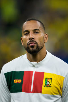 Goalkeeper Devis Epassy of Cameroon ahead of the FIFA World Cup 2022 football match between Cameroon and Brazil on December 2, 2022 in Doha. 