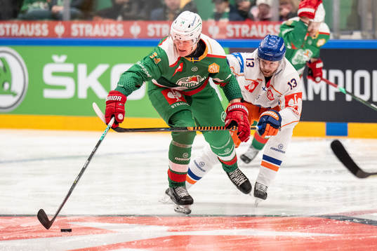 Adam Edström of Rögle and Valtteri Kemiläinen of Tappara