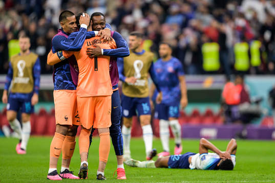goalkeeper Hugo Lloris of France celebrate with goalkeeper