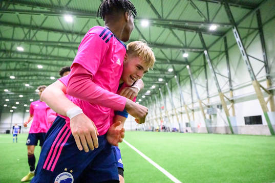 FC Köpenhamns Cornelius Olsson jublar efter 1-1