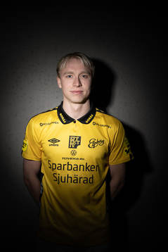 Elfsborgs nyförvärv André Boman poserar för fotografering den 16 december 2022 i Borås. 
