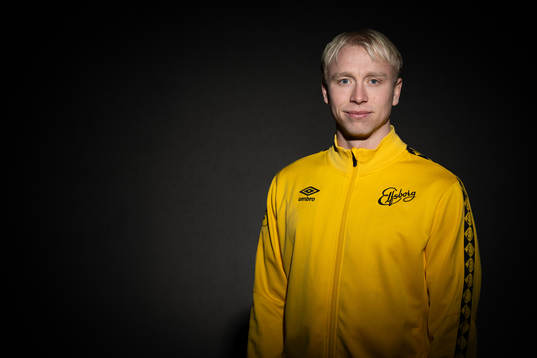 Elfsborgs nyförvärv André Boman poserar för fotografering den 16 december 2022 i Borås. 