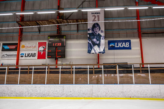 Börje Salming vepa i taket på Matojärvi ishall