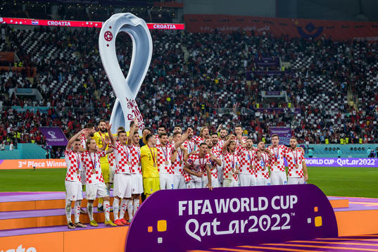 Players of Croatia celebrate