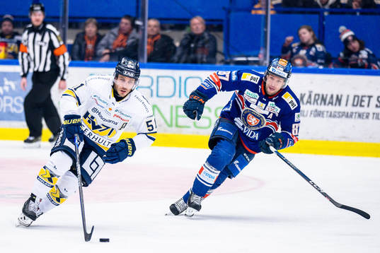 HV71s Andy Miele och Växjös Robert Rosén