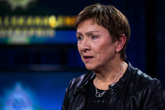 Anette Börjesson efter att hon tilldelats Fotbollskanalens Hederspris