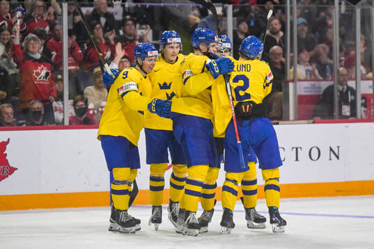 Noah Östlund of Sweden celebrates