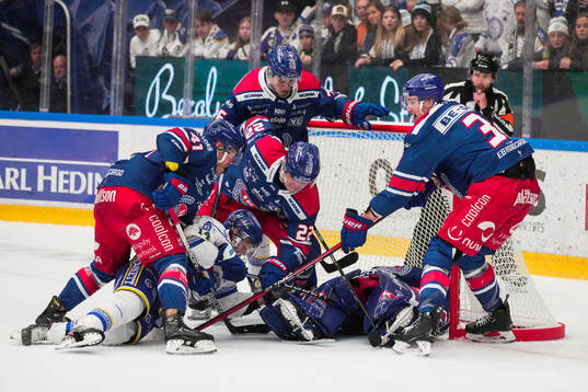 Oskarshamns Johan Johnsson, John Dahlström och målvakt