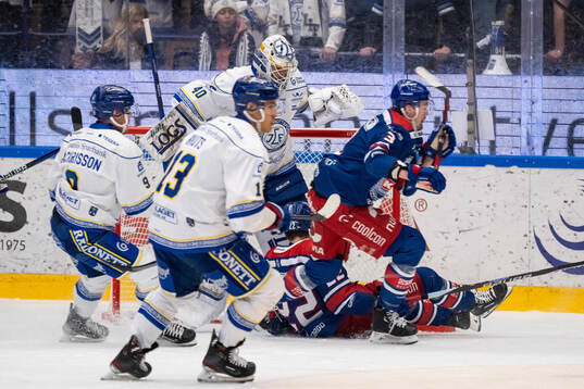 Leksands målvakt Mantas Armalis och Oskarshamns John