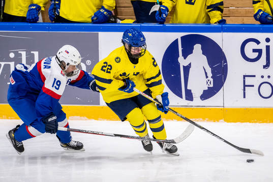 Tatiana Blichova of Slovakia and Sara Lindqvist of Sweden