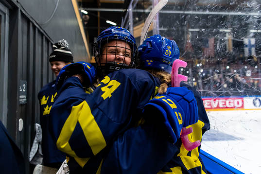 Tilde Utbult of Sweden celebrates