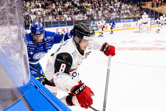Malmö Redhawks Johan Olofsson och Leksands Anton Lindholm