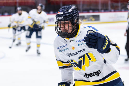 HV71s målvakt Lina Van Noort jublar