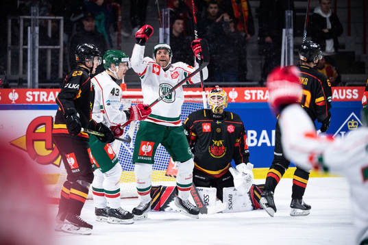 Frölundas Joel Lundqvist jublar