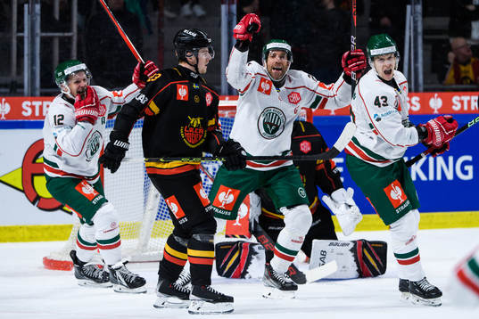 Frölundas Max Friberg, Joel Lundqvist och Tom Nilsson