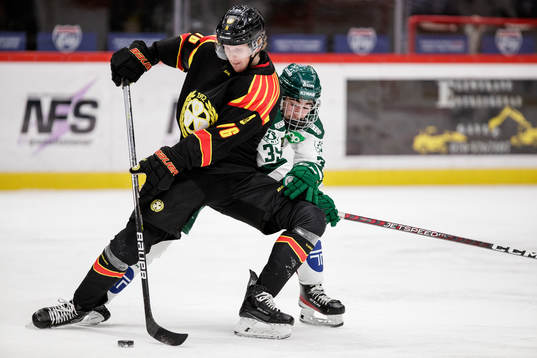 Brynäs Oskar Kvist och Färjestads Wille Johansson