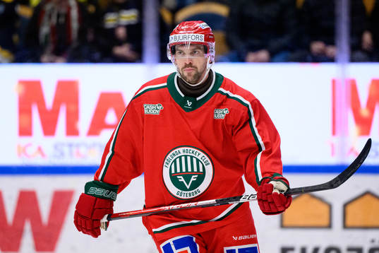 Frölundas Anders Grönlund innan ishockeymatchen i SHL