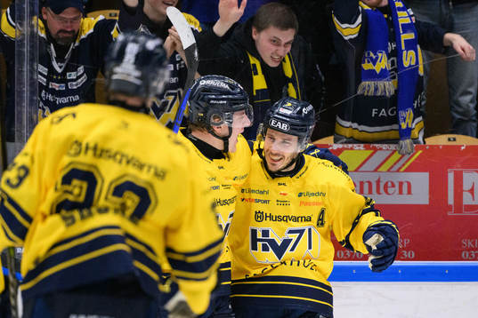 HV71s Andy Miele jublar