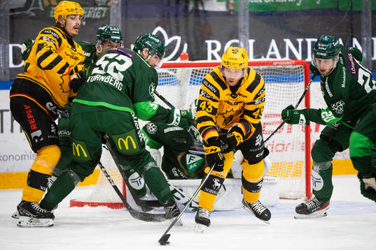Skellefteås Jonathan Johnsson, Filip Sandberg, Färjestads